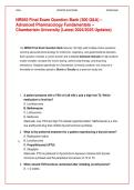 NR565 Final Exam Question Bank &lpar;300 Q&A&rpar; &ndash;  Advanced Pharmacology Fundamentals &ndash;  Chamberlain University &lpar;Latest 2024&sol;2025 Updates&rpar;