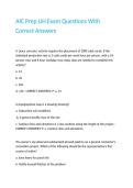 AIC Prep UH Exam Questions With Correct Answers