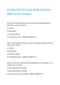 Practice Test AIC Study Guide Questions With Correct Answers