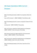 AIC Exam Questions With Correct Answers