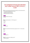 Gas Technician G2 Exam &lpar;New&rpar; Questions and Verified Answers&vert; 100&percnt; Correct&vert; A Grade