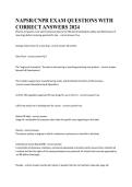NAPSRCNPR EXAM QUESTIONS WITH CORRECT ANSWERS 2026