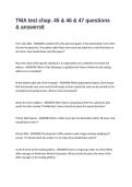 TMA test chap&period; 45 & 46 & 47 questions & answers