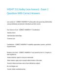 MGMT 311 Hailey &lpar;non-honors&rpar; - Exam 1 Questions With Correct Answers