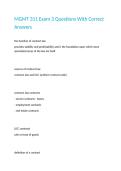 MGMT 311 Exam 3 Questions With Correct Answers