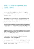 MGMT 311 Final Exam Questions With Correct Answers&period;