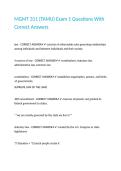 MGMT 311 &lpar;TAMU&rpar; Exam 1 Questions With Correct Answers 