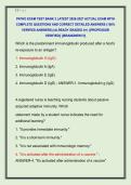 PATHO EXAM TEST BANK 3 LATEST 2026-2027 ACTUAL EXAM WITH  COMPLETE QUESTIONS AND CORRECT DETAILED ANSWERS &lpar;100&percnt;  VERIFIED ANSWERS&rpar; &vert;ALREADY GRADED A&plus;&vert; &vert;&vert;PROFESSOR  VERIFIED&vert;&vert; &vert;&vert;BRANDNEW&excl;&excl;&excl;&vert;&vert;