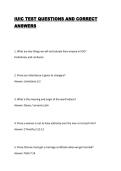 IUIC TEST QUESTIONS AND CORRECT ANSWERS