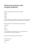 TMA12 Exam Questions with Complete Solutions