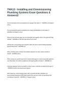 TMA13 - Installing and Commissioning Plumbing Systems Exam Questions & Answers