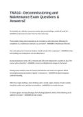 TMA14 - Decommissioning and Maintenance Exam Questions & Answers
