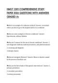 HMGT 3301 COMPREHENSIVE STUDY PAPER 2026 QUESTIONS WITH ANSWERS GRADED A&plus;
