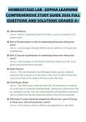 HOMEOSTASIS LAB - SOPHIA LEARNING COMPREHENSIVE STUDY GUIDE 2026 FULL QUESTIONS AND SOLUTIONS GRADED A&plus;