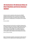 VA Contractors&colon; VA Advanced &lpar;Class A&rpar; Exam Questions and Correct Answers&vert; Updated
