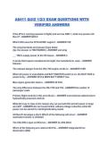 AS411 QUIZ 1&sol;2&sol;3 EXAM QUESTIONS WITH VERIFIED ANSWERS