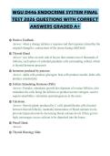 WGU D446 ENDOCRINE SYSTEM FINAL TEST 2026 QUESTIONS WITH CORRECT ANSWERS GRADED A&plus;