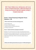 NR511 Week 4 Midterm Exam&colon; 200 Questions with Correct  Answers & Detailed Explanations &vert; Differential Diagnosis &  Primary Care Practicum &vert; 2026-2027 Updated &vert; Graded A&plus;  Complete Study Guide 