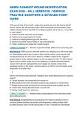 ABMDI GUNSHOT WOUND INVESTIGATION EXAM 2026 &ndash; FALL SEMESTER &vert; VERIFIED PRACTICE QUESTIONS & DETAILED STUDY GUIDE