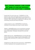 TNCC TRAUMA NURSING CORE COURSE TEST BANK 8TH EDITION 2025&sol;2026 &mdash; VERIFIED EXAM QUESTIONS & ANSWERS