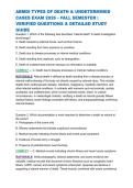ABMDI TYPES OF DEATH & UNDETERMINED CASES EXAM 2026 &ndash; FALL SEMESTER &vert; VERIFIED QUESTIONS & DETAILED STUDY GUIDE
