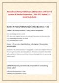 Pennsylvania Notary Public Exam&colon; 200 Questions with Correct  Answers & Detailed Explanations &vert; 2026-2027 Update &vert; A&plus;  Grade Study Guide 