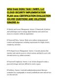 WGU D485 DGN2 TASK 1 SWBTL LLC CLOUD SECURITY IMPLEMENTATION PLAN 2026 CERTIFICATION EVALUATION SOLVED QUESTIONS AND SOLUTIONS GRADED A&plus;