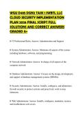 WGU D485 DGN2 TASK 1 SWBTL LLC CLOUD SECURITY IMPLEMENTATION PLAN 2026 FINAL SCRIPT FULL SOLUTIONS AND CORRECT ANSWERS GRADED A&plus;