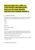 WGU D485 DGN2 TASK 1 SWBTL LLC CLOUD SECURITY IMPLEMENTATION PLAN 2026 TEST BANK UPDATED QUESTIONS WITH ANSWERS GRADED A&plus;