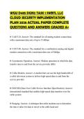 WGU D485 DGN2 TASK 1 SWBTL LLC CLOUD SECURITY IMPLEMENTATION PLAN 2026 ACTUAL PAPER COMPLETE QUESTIONS AND ANSWERS GRADED A&plus;