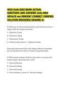 WGU D488 QUIZ BANK ACTUAL QUESTIONS AND ANSWERS 2026 NEW UPDATE 100 PERCENT CORRECT VERIFIED SOLUTION RESOURCE GRADED A&plus;