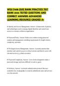 WGU D488 QUIZ BANK PRACTICE TEST BANK 2026 TESTED QUESTIONS AND CORRECT ANSWERS ADVANCED LEARNING RESOURCE GRADED A&plus;
