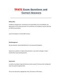 TPATC Exam &ndash; Questions and Correct Answers