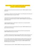 ACLS&colon; FINAL TEST QUESTIONS AND ANSWERS  LATEST UPDATED 2026&sol;2027 