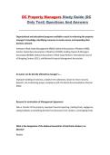 DC Property Managers Study Guide &ndash; Questions and Correct Answers