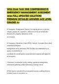 WGU D548 TASK ONE COMPREHENSIVE EMERGENCY MANAGEMENT ASSESSMENT 2026 FULL UPDATED SOLUTIONS PREMIUM DETAILED ANSWERS ACE LEVEL GRADED A&plus;