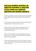 WGU D560 INTERNAL AUDITING I OA OBJECTIVE ASSESSMENT 59 QUESTIONS ACTUAL PAPER 2026 COMPLETE QUESTIONS AND ANSWERS GRADED A&plus;