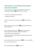 1AA3 Chemistry - Test 2 Review Exam questions  and answers Graded A&plus; 