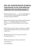 IICRC WRT WATER RESTORATION TECHNICIAN EXAM PACKAGE ACTUAL EXAM PAPER 2026 QUESTIONS WITH SOLUTIONS GRADED A&plus;