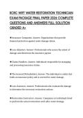 IICRC WRT WATER RESTORATION TECHNICIAN EXAM PACKAGE FINAL PAPER 2026 COMPLETE QUESTIONS AND ANSWERS FULL SOLUTION GRADED A&plus;
