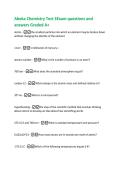 Abeka Chemistry Test 3Exam questions and  answers Graded A&plus; 