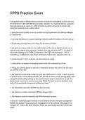 CPPS Practice Exam REVISED AND UPDATED FOR 2026&sol;2027 ACTUAL EXAM COMPLETE QUESTIONS AND CORRECT DETAILED ANSWERS &lpar;VERIFIED ANSWERS&rpar; &vert;ALREADY GRADED A&plus;&vert;&vert;BRAND NEW&excl;&excl;