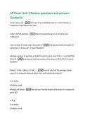 AP Chem Unit 1 Review questions and answers  Graded A&plus; 
