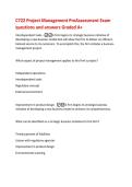 C722 Project Management PreAssessment Exam  questions and answers Graded A&plus; 
