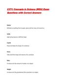 C371&colon; Concepts in Science &lpar;WGU&rpar; Exam Questions with Correct Answers