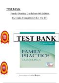 TEST BANK Family Practice Guidelines 6th Edition By Cash &lpar;Ch 1 To 23&rpar;
