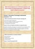 WGU C182 Introduction to IT&colon; 150 Practice Questions with  Correct Answers & Detailed Explanations &vert; Complete Study  Guide for Objective Assessment