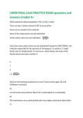 CHEM FINAL 1AA3 PRACTICE EXAM questions and  answers Graded A&plus; 