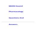 NR 293 Pharmacology Exam 2026 Edition Actual Questions And Answers