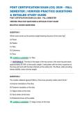 POST CERTIFICATION EXAM &lpar;CO&rpar; 2026 &ndash; FALL SEMESTER &vert; VERIFIED PRACTICE QUESTIONS & DETAILED STUDY GUIDE